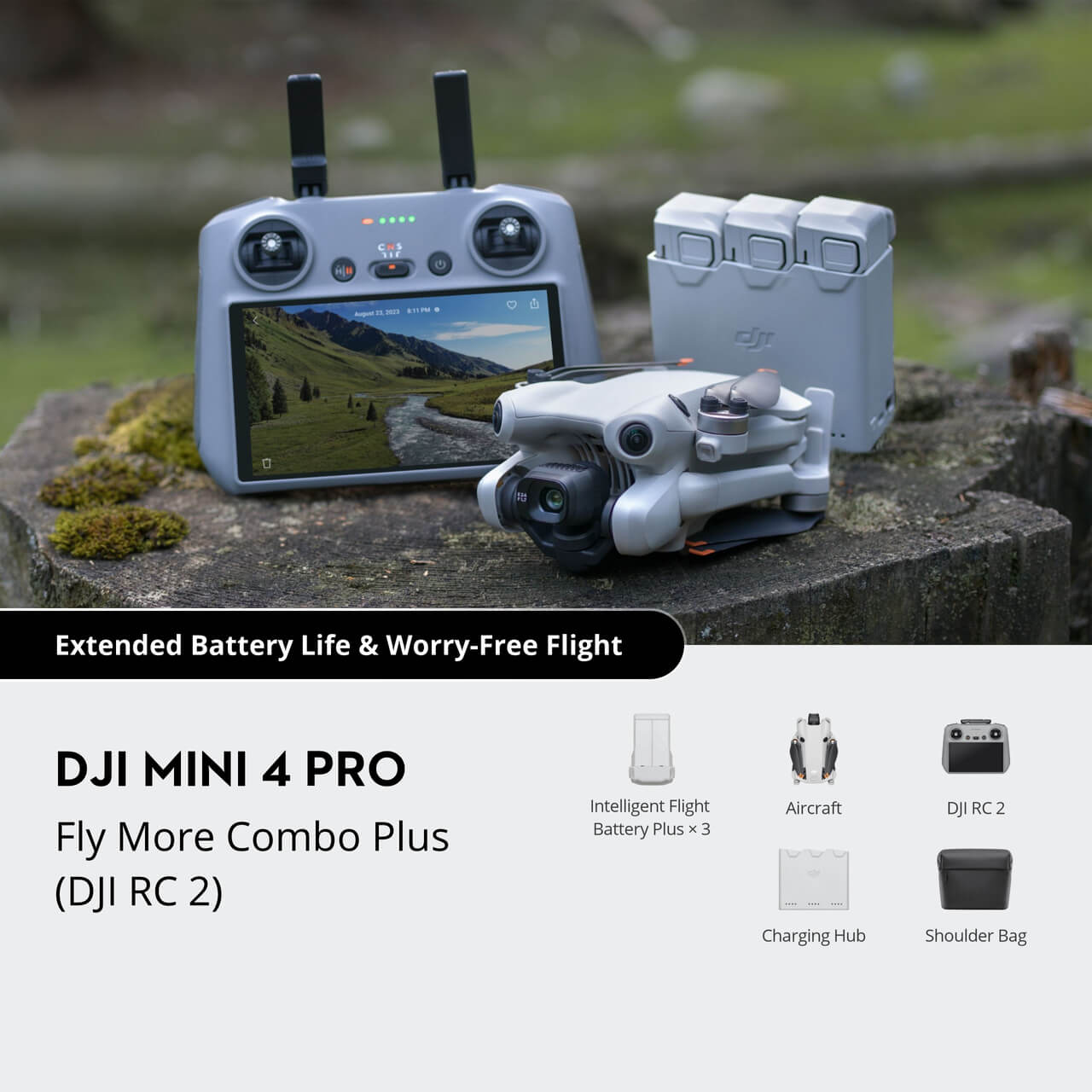 DJI Mini 4 Pro Fly More Combo with DJI RC 2 (Screen Remote